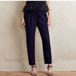Anthropologie Cartonnier Navy Pleated Pants Sz 10